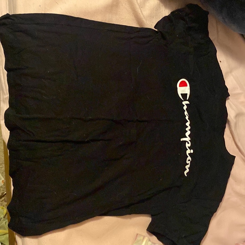 black champion brand tee shirt